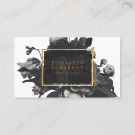 ブラック金ゴールドバラサークルブーケ ロイヤリティカード