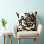 ブラック金ゴールドバラ クッション (椅子)