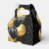 ブラック金ゴールドバルーンシックありがとう誕生日 フェイバーボックス (裏面サイド)