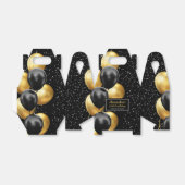 ブラック金ゴールドバルーンシックありがとう誕生日 フェイバーボックス (折り畳みなし)