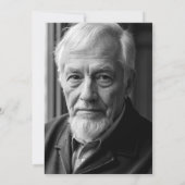 ブラック金ゴールドバルーン写真90th誕生日パーティー 招待状 (裏面)