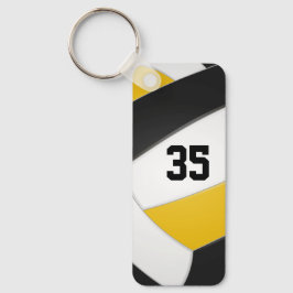 ブラック金ゴールドバレーチームの色の子供の名前 キーホルダー