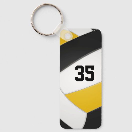 ブラック金ゴールドバレーチームの色の子供の名前 キーホルダー (正面)
