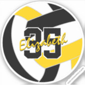 ブラック金ゴールドバレーチームカラー シール (正面)