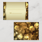 ブラック金ゴールドバーバルミツワー披露宴テーブルカード プレイスカード (正面/裏面)