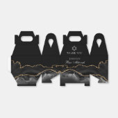 ブラック金ゴールドバー(ユダヤ教の)バル・ミツバーパーソナライズされたパーティー フェイバーボックス (折り畳みなし)