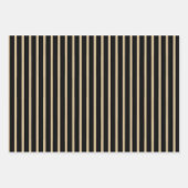 ブラック金ゴールドパイナップル水玉模様無地の ラッピングペーパーシート (正面3)