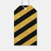 ブラック金ゴールドパーソナライズされたクリスマス ギフトタグ (裏面)