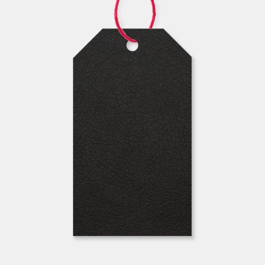 ブラック金ゴールドパーソナライズされたモノグラム名スクリプト ギフトタグ (裏面)