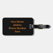 ブラック金ゴールドパーソナライズされたラゲージタグ ラゲッジタグ (裏面横)