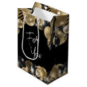 ブラック金ゴールドパーティングのお気に入り抱き枕 ミディアムペーパーバッグ (正面アングル)