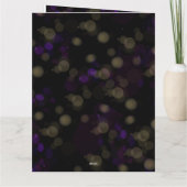 ブラック金ゴールドパープルマスカレードパーティー サンキューカード (裏面)