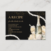 ブラック金ゴールドパール及びプロセッコブライダルレシピ エンクロージャーカード (正面)