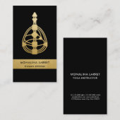 ブラック金ゴールドヒューマンデザイン体グラフ名刺 名刺 (正面/裏面)