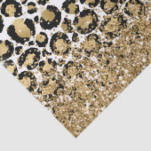 ブラック金ゴールドヒョウ印刷グリッツ 薄葉紙 (詳細)