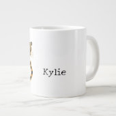 ブラック金ゴールドヒョウ名 ジャンボコーヒーマグカップ (正面右)