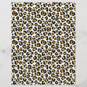 ブラック金ゴールドヒョウ斑点パターンスクラップブック紙 (裏面)