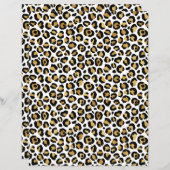 ブラック金ゴールドヒョウ斑点パターンスクラップブック紙 (正面/裏面)