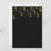 ブラック金ゴールドヒョウ紙吹雪スイーツ16 招待状 (裏面)