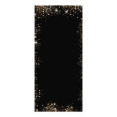 ブラック金ゴールドビジネスロゴ写真qrコードインスタグラム ラックカード (裏面)