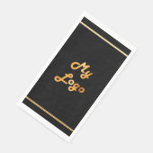 ブラック金ゴールドビジネスロゴ (コーナー)