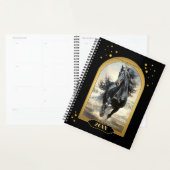 ブラック金ゴールドビーチホース プランナー手帳 (ディスプレー)