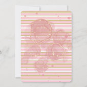 ブラック金ゴールドピンクアルコールインク18thバースデーパーティー 招待状 (裏面)