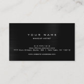 ブラック金ゴールドフェイクグリッターメイクアップまばたき 名刺 (裏面)