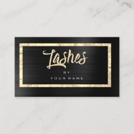ブラック金ゴールドフェイクグリッターメイクアップまばたき 名刺