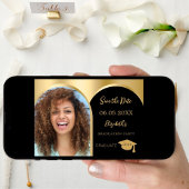 ブラック金ゴールドフォトアーチ卒業パーティー セーブザデート