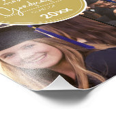 ブラック金ゴールドフォトコラージュHappy Graduation フォトプリント (角)