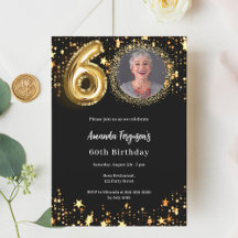 ブラック金ゴールドフォトスター60th birthday luxury