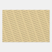 ブラック金ゴールドフォトタイポグラフィクラス2023 ラッピングペーパーシート (正面3)