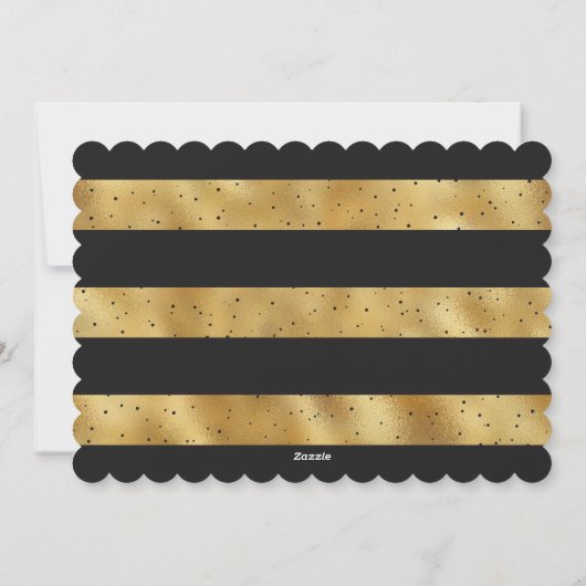 ブラック金ゴールドフォトメリークリスマスカード シーズンカード (裏面)