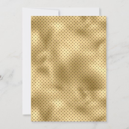 ブラック金ゴールドフローライスラム結婚教徒 招待状 (裏面)