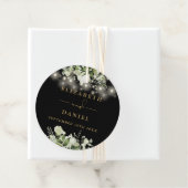 ブラック金ゴールドフローラストリングライトサンキュー結婚ズ フェイバータグ (インサイチュ)