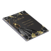 ブラック金ゴールドフローラプリンセスキンセアニェラゲストハウス ノートブック (右側)