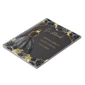 ブラック金ゴールドフローラプリンセスキンセアニェラゲストハウス ノートブック (左側)