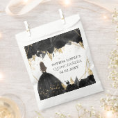 ブラック金ゴールドフローラプリンセスキンセアニェラ フェイバーバッグ (クリップ留めされた状態)