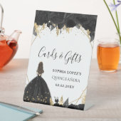 ブラック金ゴールドフローラプリンセスキンセアニェラ 台座サイン (インサイチュ)