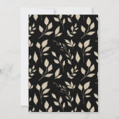 ブラック金ゴールドフローラメイスンジャーブライダルシャワー 招待状 (裏面)