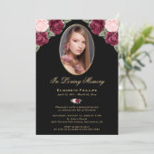 ブラック金ゴールドフローラメモリアル会葬写真 招待状 (スタンド正面)