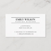 ブラック金ゴールドフローラローレルリースイニシャルアポイントメント 名刺 (裏面)