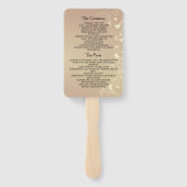 ブラック金ゴールドフローラ結婚式 プログラムファン ハンドファン (裏面)