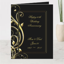 ブラック金ゴールドフローリッシュ50周年記念8.5 x 11