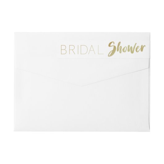 ブラック金ゴールドブライダルシャワー ラップアラウンドラベル (裏面)