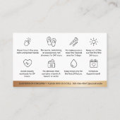 ブラック金ゴールドブラウズアフターケアPMUブラウの指示 名刺 (裏面)