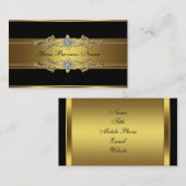 ブラック金ゴールドブラックビジネスカード 名刺 (正面/裏面)
