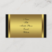 ブラック金ゴールドブラックビジネスカード 名刺 (裏面)