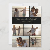 ブラック金ゴールドブランチシックなコラージュ6枚結婚の写真 (正面)